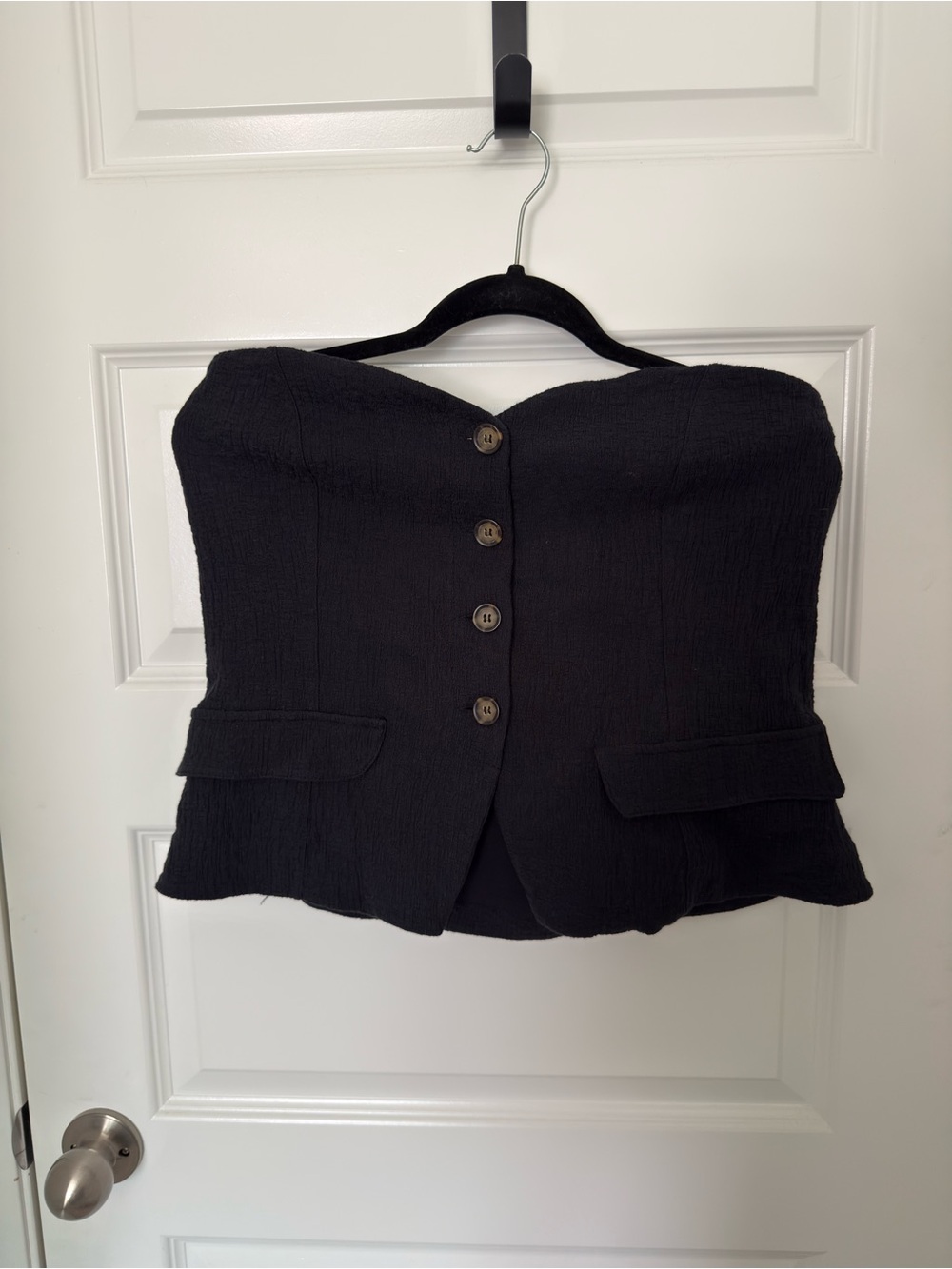 Strapless Black tube top